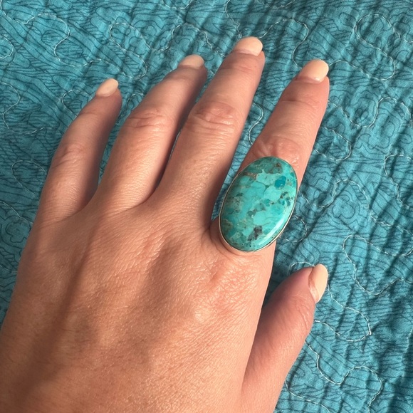 925 Turquoise ring - Picture 4 of 9